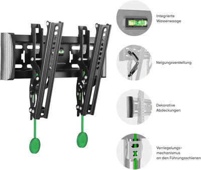 ONKRON Wandhalterung für TV 17"-43" mit einem Gewicht von bis zu 36,4 kg max VESA 200x200 einfache N