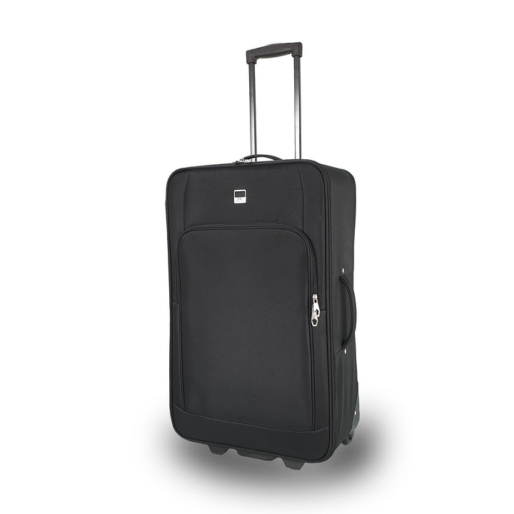 Stoffkoffer Trolley Reisekoffer Inline Rollen (Handgepäck-Mittel-Gross-Sehr Gross) (Schwarz, Sehr gr