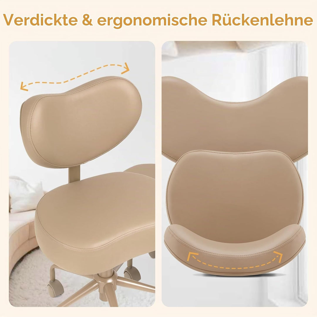 Pipersong Meditationsstuhl Plus, Flexibler Schreibtischstuhl, Kreuzbeinstuhl, mit Lendenwirbelstütze