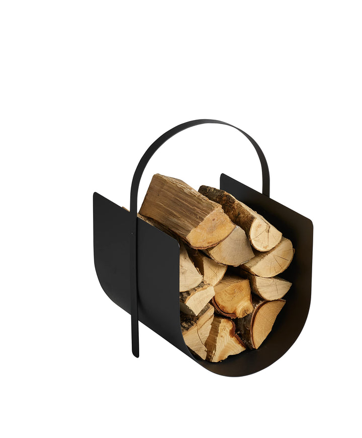 Morsø Adrian Brennholzkorb – Holzkorb für Kaminholz, Feuerholzkorb aus robustem Stahl, Kaminkorb im