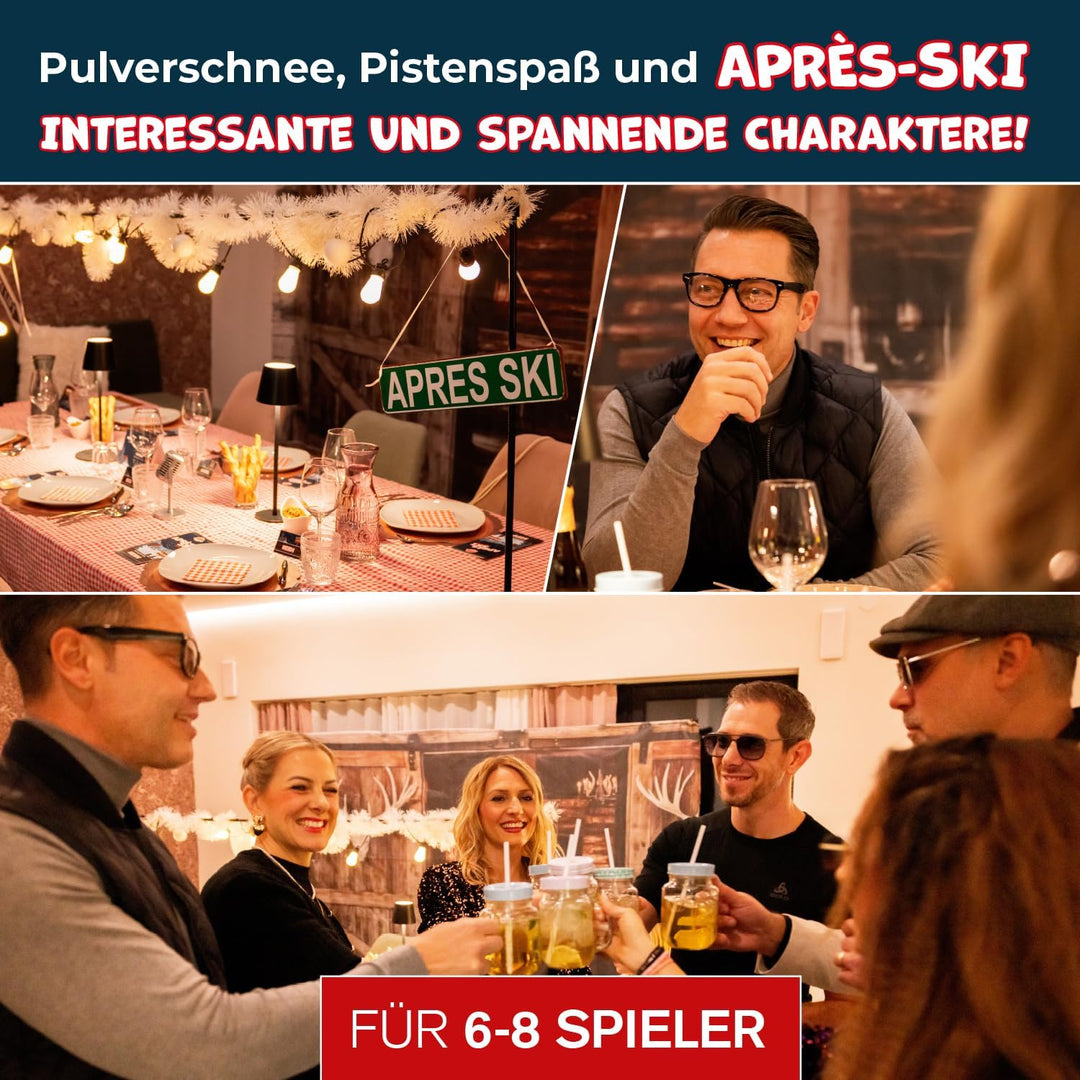 Krimidinner für Zuhause Après-Ski und Alibi für 6-8 Personen perfekt für Weihnachten Silvester und d