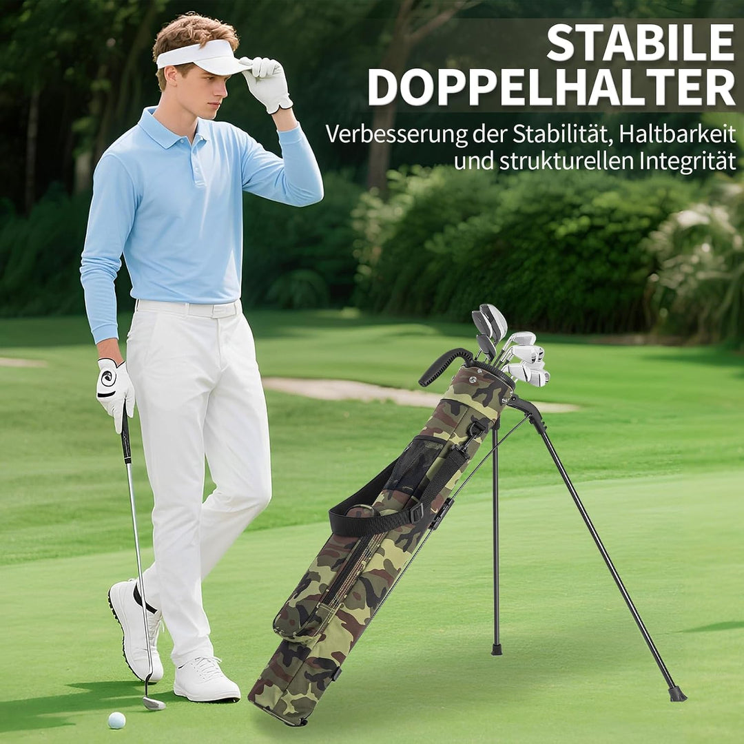 OUUTMEE Kleine Golftasche, Schlägerkoffer, Golf-Selbstständer, Schlägerkoffer und grosse Tasche, Ult