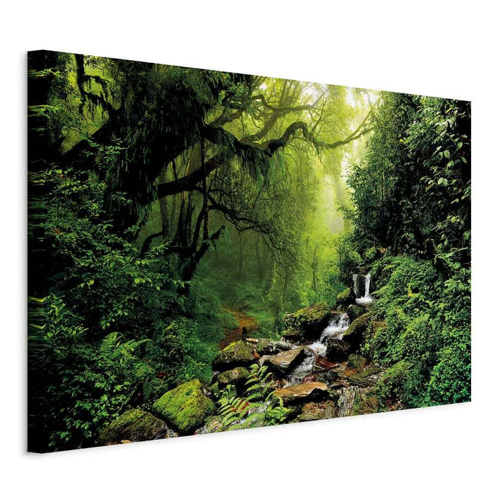 murando - Bilder Wald Bach 120x80 cm Vlies Leinwandbild 1 tlg Kunstdruck modern Wandbilder XXL Wandd