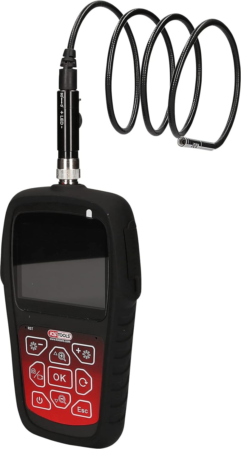 KS Tools 550.7500 HD-Videoskop-Satz mit Ø 6,0 mm 0° und 90° HD Frontkamera-Sonde, umschaltbar, 5-tlg