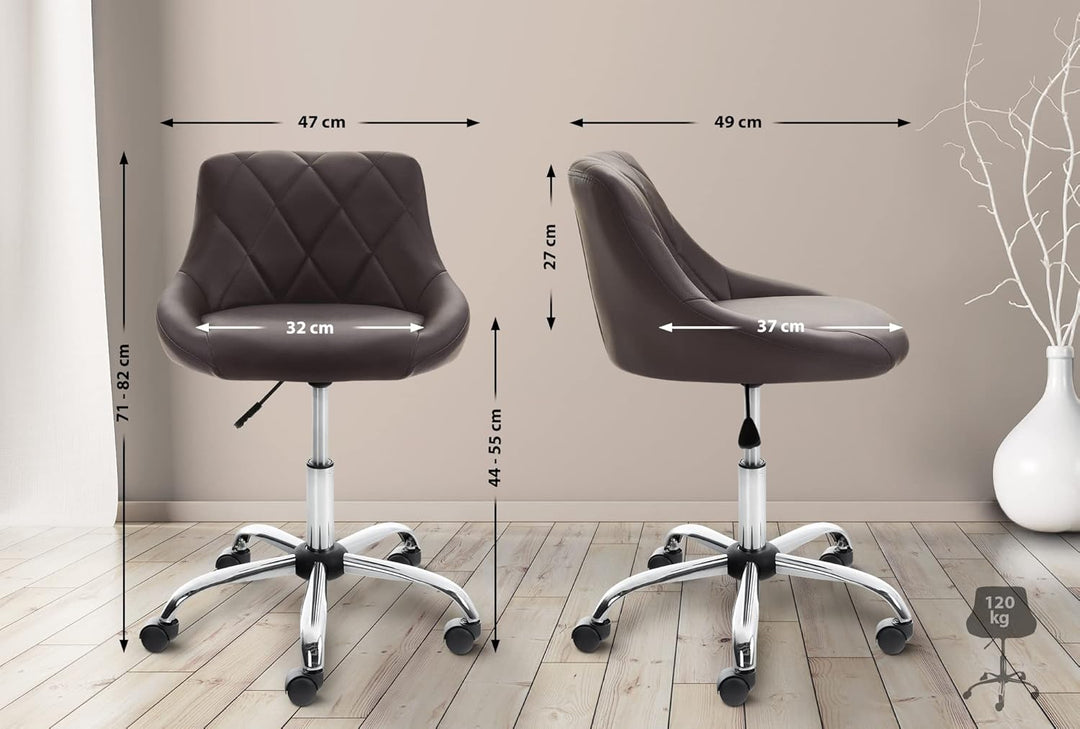 CLP Arbeitshocker Lazio I Kunstleder Oder Stoff I Höhenverstellbarer Arbeitsstuhl I Rollbar, Farbe:b