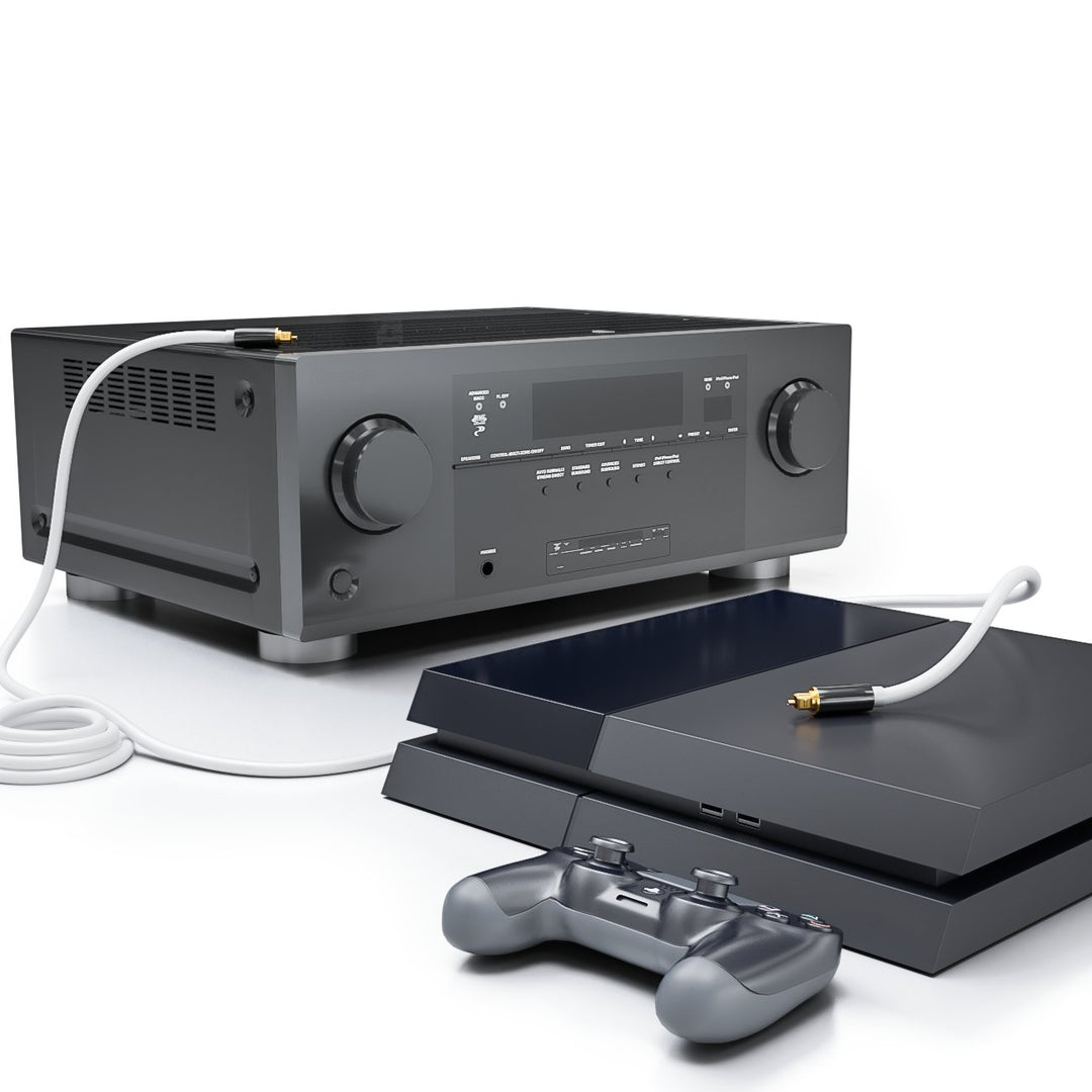 deleyCON 10m Optisches Digital Audio Kabel - S/PDIF - 2x Toslink Stecker - LWL Lichtwellenleiter Kab