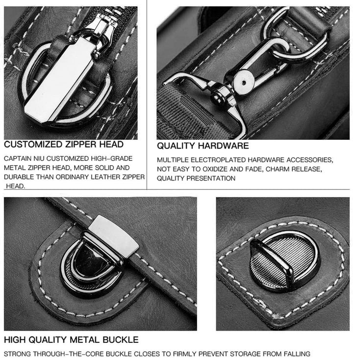 BAIGIO Handytasche Leder Vintage Gürteltasche Herren Hüfttasche Klein Schultertasche Umhängetasche R