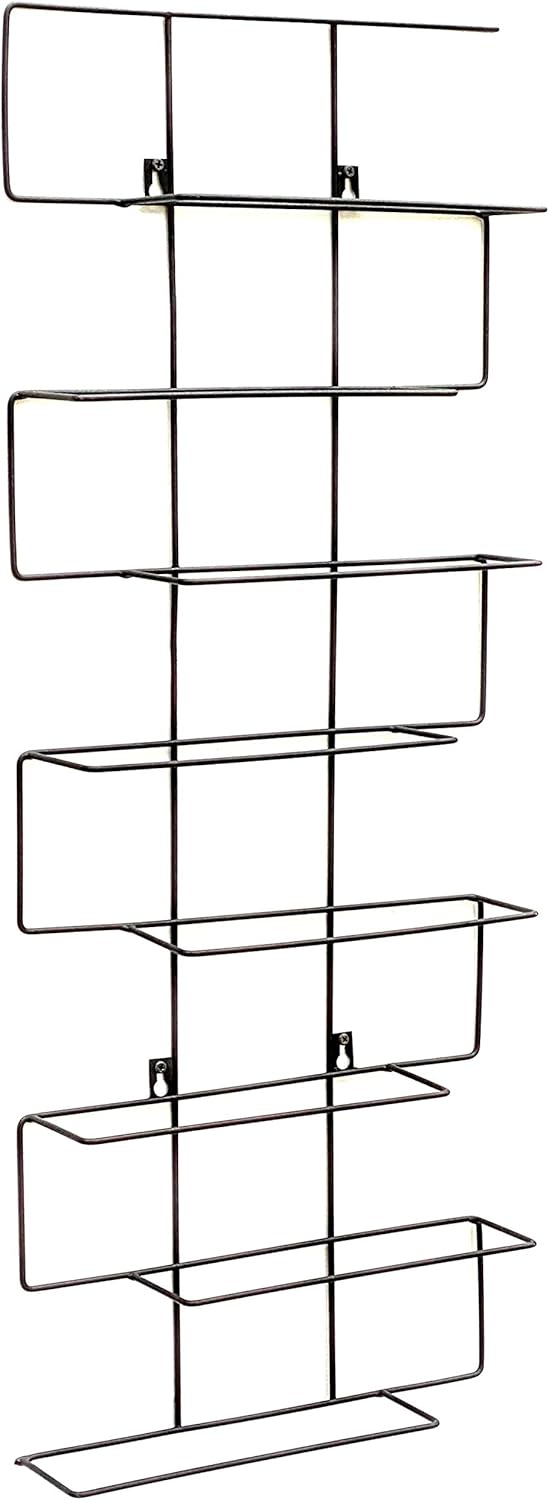 DanDiBo Weinregal Metall Schwarz Wand Schmal 96135 Flaschenregal Flaschenständer Flaschenhalter