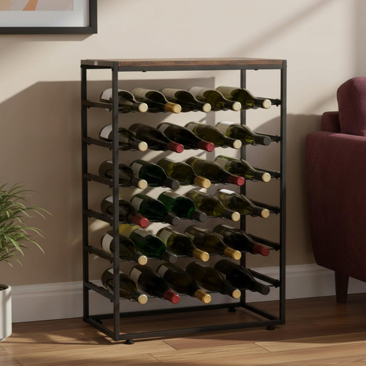 Zelsius Weinregal für 30 Weinflaschen | 59 x 30 x 88,5-90 cm | Flaschenregal mit Ablagefläche | Flas