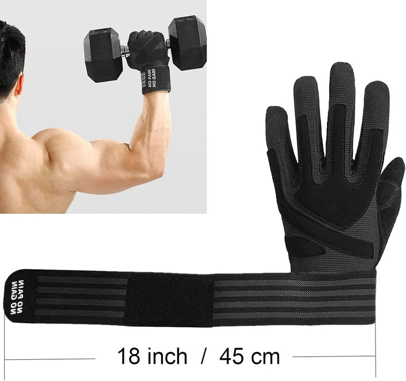 FINGER TEN Fitness Handschuhe Handgelenkschutz Trainingshandschuhe Herren Kraftsport Fitnesshandschu