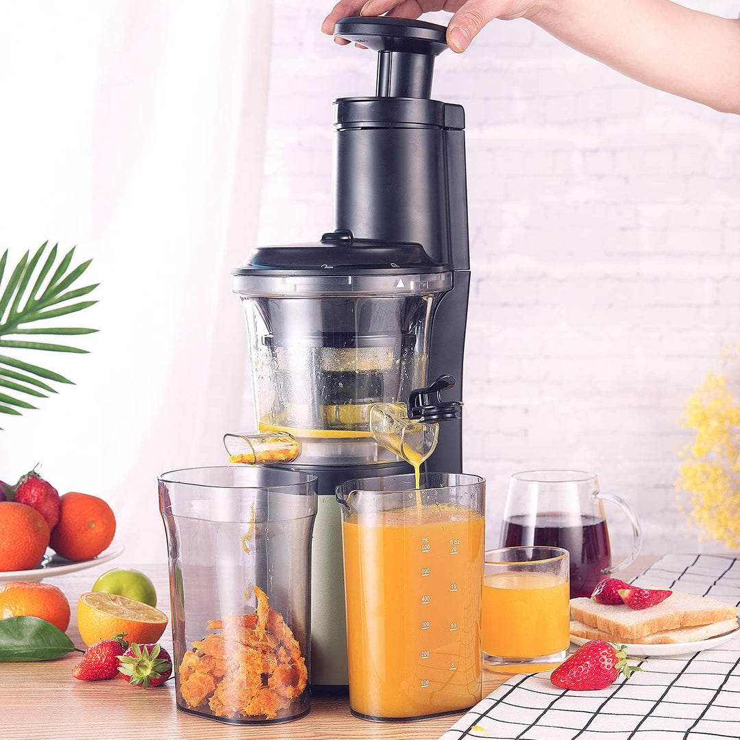 Wiltal Slow Juicer, Elektrischer Entsafter für Obst, Gemüse, Granatapfel, Zitrusfrüchte, Sorbet. 76-