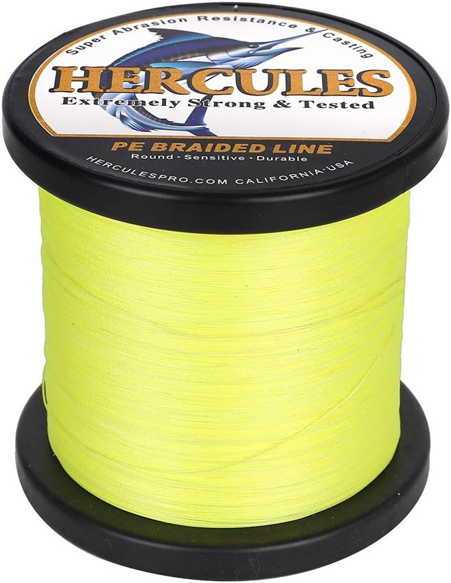 HERCULES Super Cast 100m - 2000m Yards Geflochtene Angelschnur 10lb - 300lb Test für Salzwasser Süss
