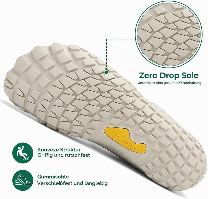 SAGUARO Herren Damen Barfussschuhe - Atmungsaktiv rutschfest Barfussschuhe - mit Breite Zehenbox und