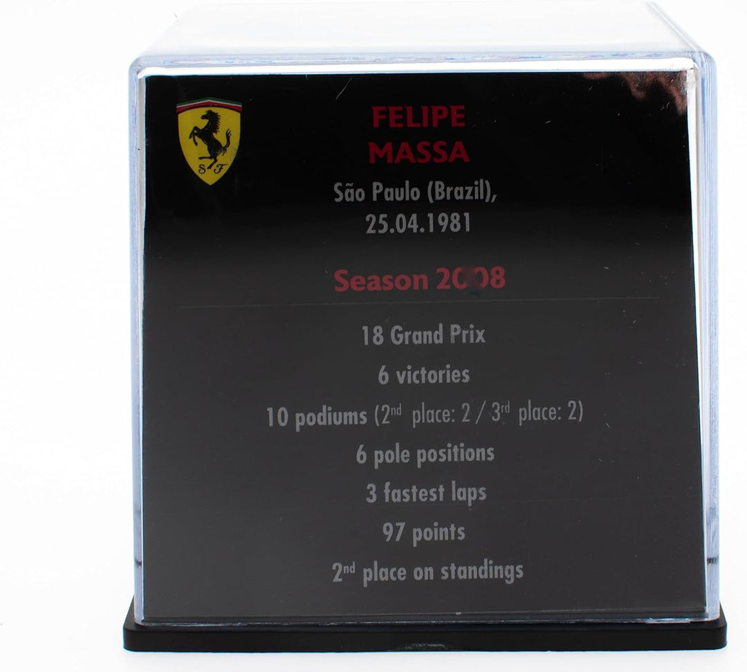 - Helmreproduktion im Massstab 1:5 des berühmten Ferrari F1-Formel-1-Fahrers: Felipe Massa – 2008 –