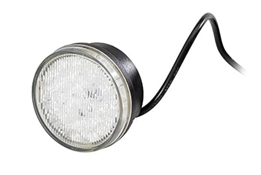 HELLA - LED-Tagfahrleuchte - 83mm - 12V - rund - Lichtscheibenfarbe: glasklar - LED-Lichtfarbe: gelb