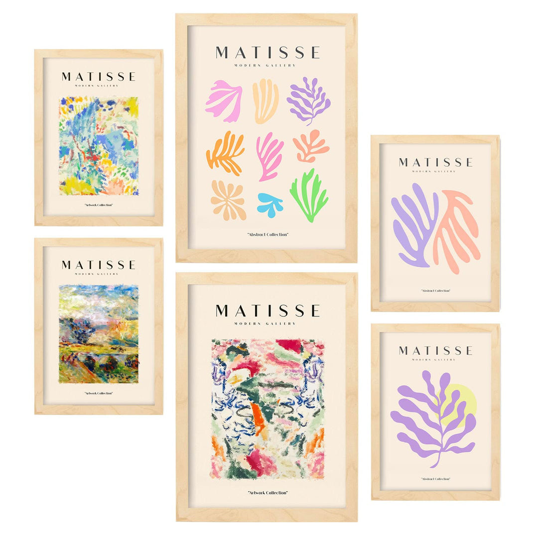 Nacnic Set mit 6 Henri Matisse Postern. Vegetation. Drucke des Fauvismus und der abstrakten Kunst fü