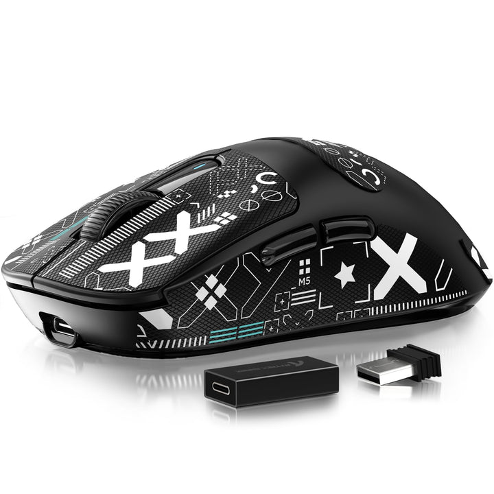 ATTACK SHARK X3 Pro 4K/8K Hz Maus, 49 g SUPERLEICHT, PixArt PAW3395 Gaming-Sensor, BT/2,4G kabellose