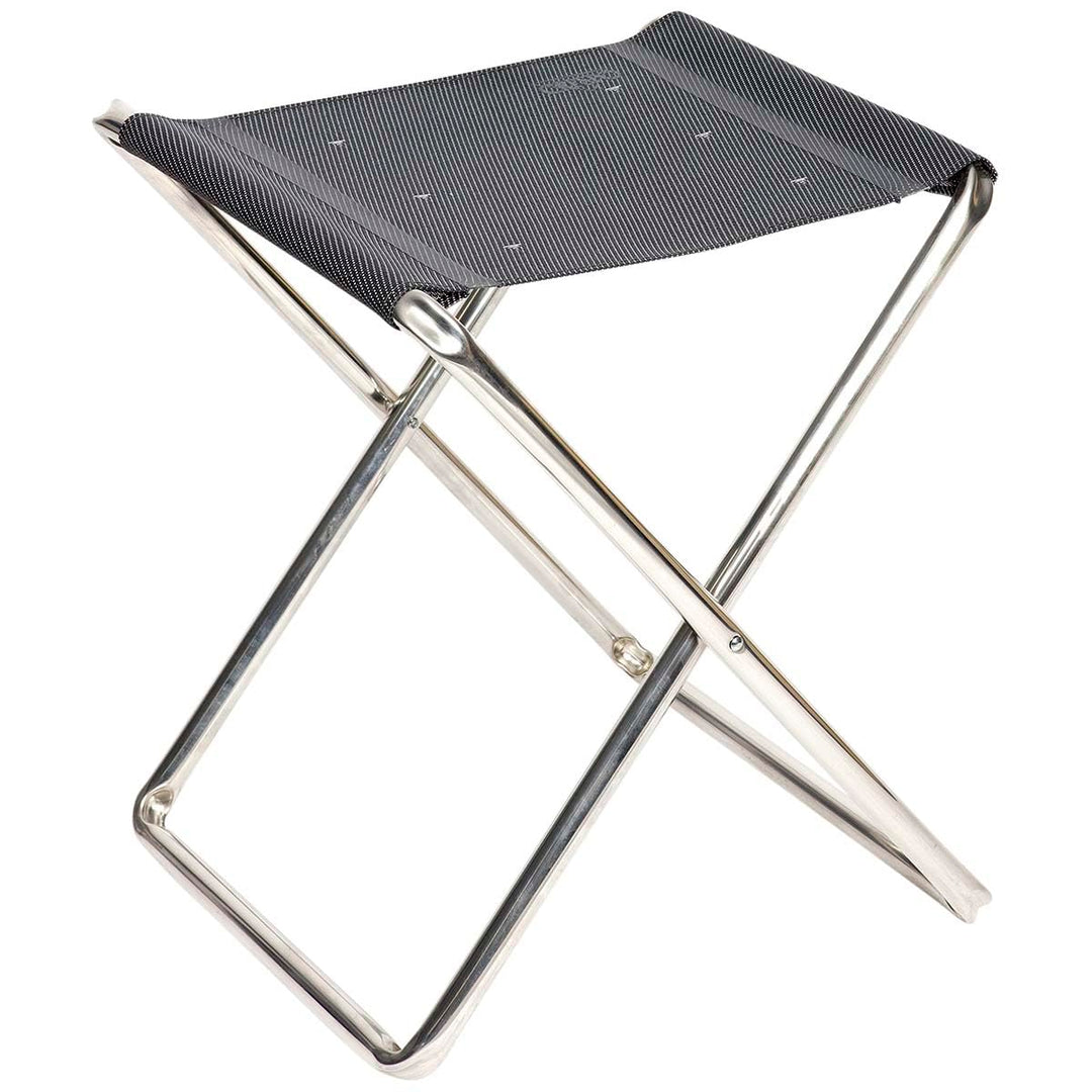 Crespo Mini Falthocker AL302 Camping Klapphocker Angel Hocker Sitz Fussablage Alu Dark Grey (40), Da