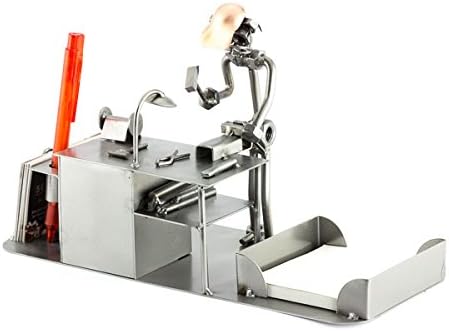 Steelman24 I Schraubenmännchen Schlosser Mit Büro I Made in Germany I Handarbeit I Geschenkidee I St