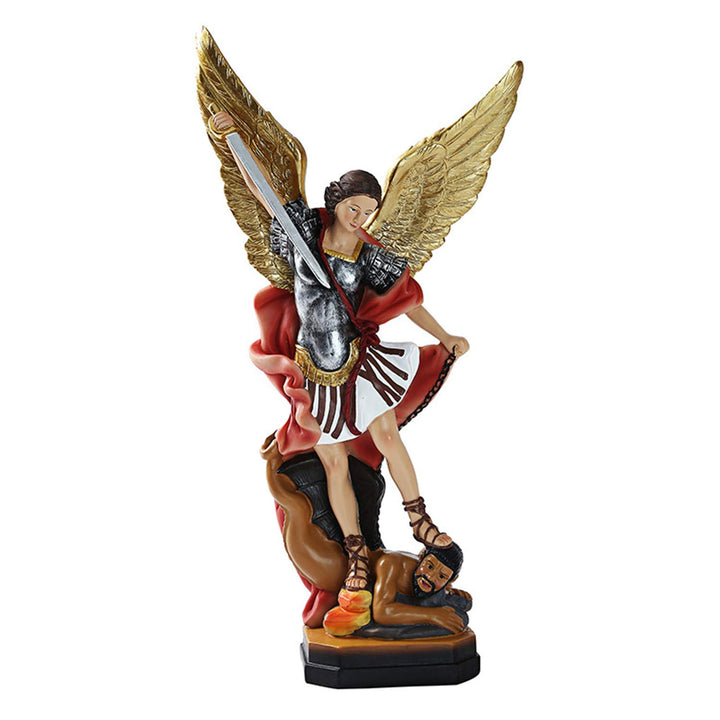 31 cm St. Michael Statue, Erzengel Michael Statue, San Miguel Engel Statue, Erzengel Michael besiegt