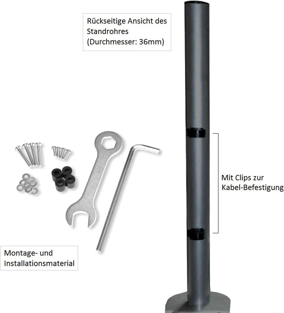 NEG Profi Universal Monitor-Tischhalterung Visoflex VF352B (schwarz) schwenkbar, neigbar, höhenverst