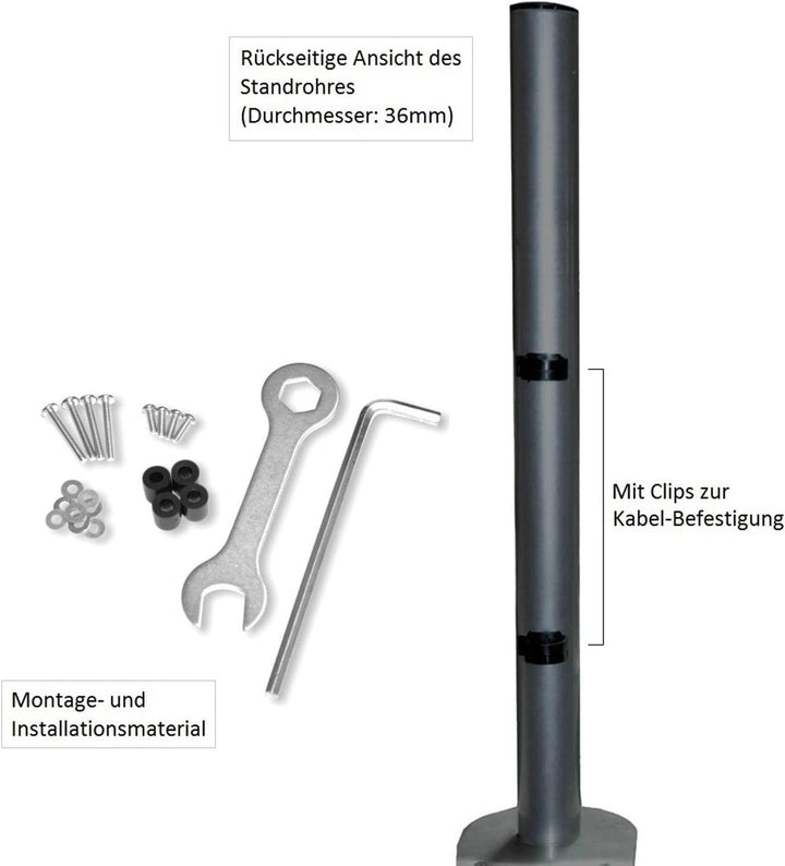 NEG Profi Universal Monitor-Tischhalterung Visoflex VF352B (schwarz) schwenkbar, neigbar, höhenverst