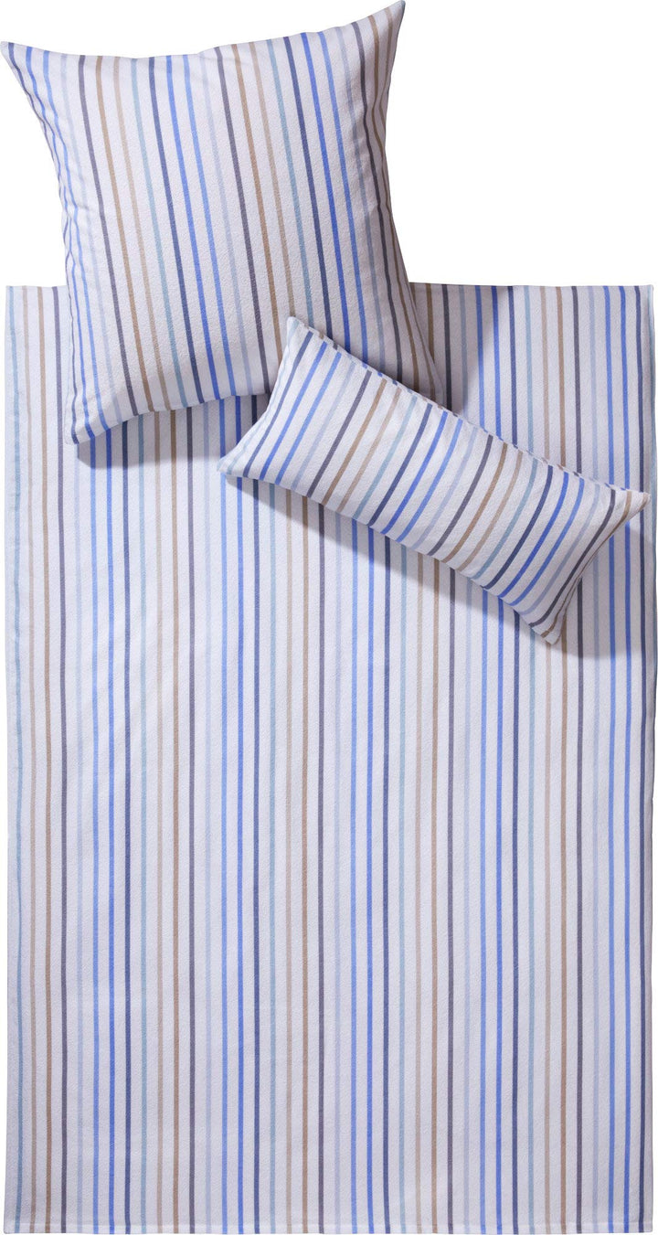 Dyckhoff Weichfrottier Bettwäsche Stefanie blau 1 Bettbezug 155 x 220 cm + 1 Kissenbezug 80 x 80 cm