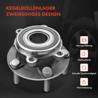 Frankberg 1x Radnabe Radlagersatz Vorne Links oder Rechts Kompatibel mit 3 BM 2.2L Schrägheck 2013-2