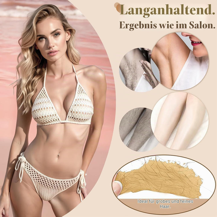 Waxing-Set Männer Frauen für die häusliche Haarentfernung: Wax-Maschine für Gesicht Körper Bikini-Be