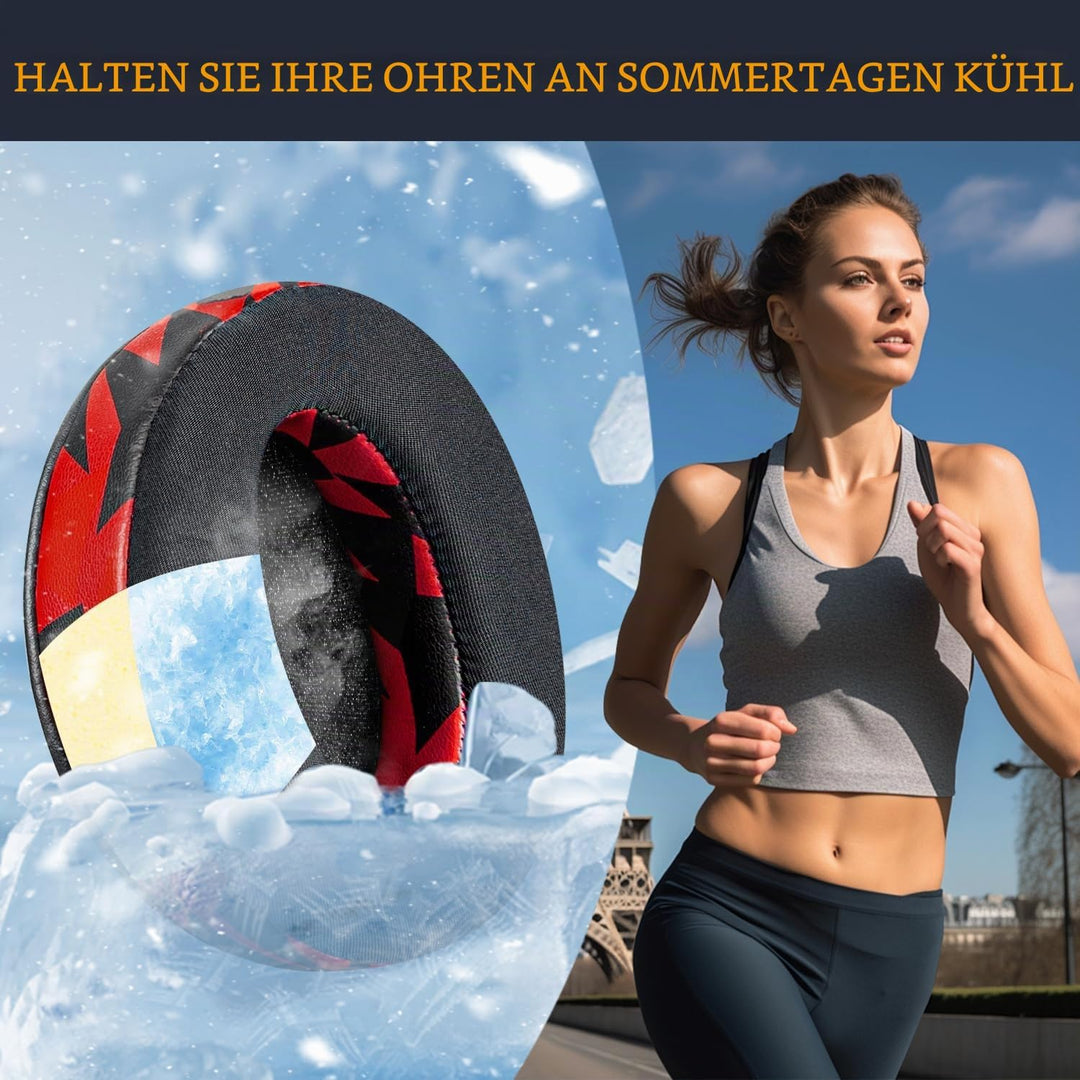 SOULWIT Kühlgel Ersatz Ersatzpolster Ohrpolster für Sennheiser HD 4.50BT/HD 4.50BTNC/HD4.50SE/HD4.40