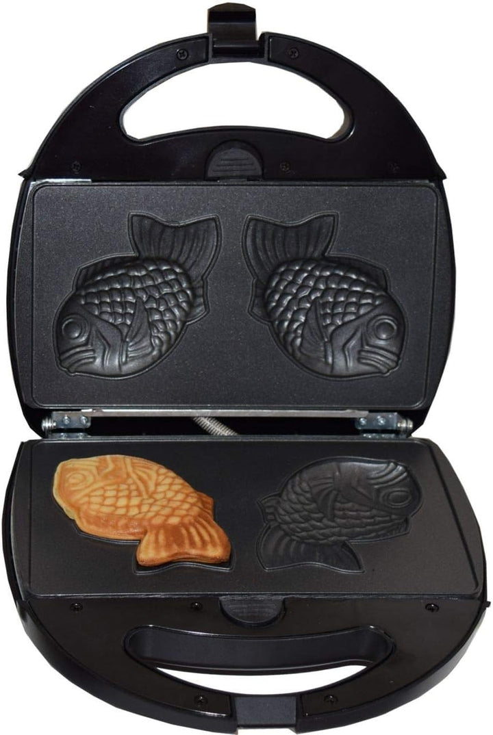 Syntrox Germany Taiyaki Maker japanisches Gebäck in Form eines Fisches Chefmaker SM-1300W Fish mit h