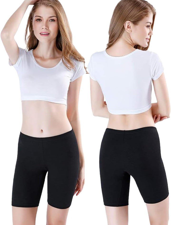 wirarpa Radlerhose Damen Kurz Baumwolle Boxershorts Unter Kleid Rock Unterhosen mit Bein Anti Scheue