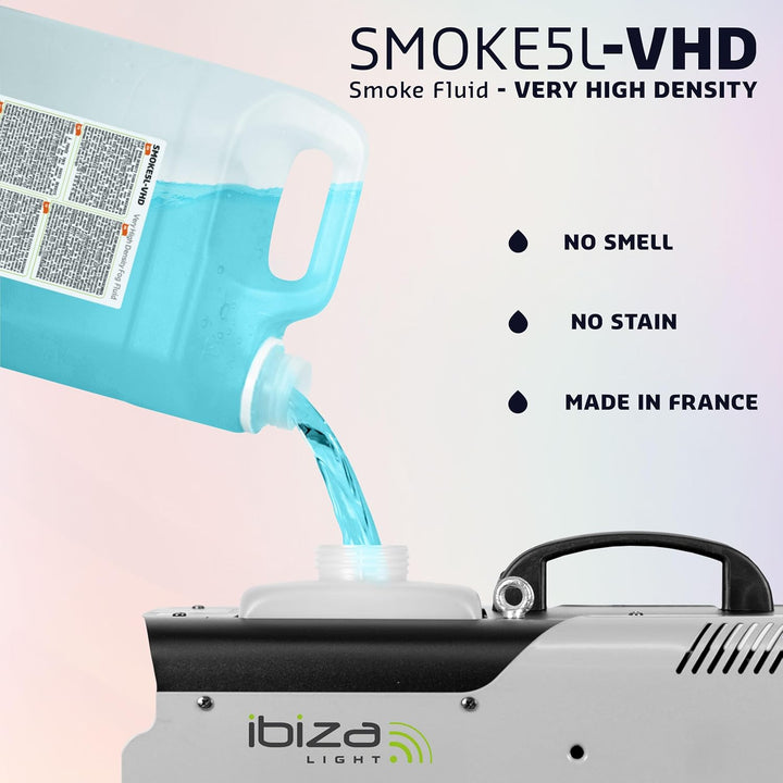 Ibiza - SMOKE5L-VHD - Flüssigkeit für Nebelmaschinen mit sehr hoher Dichte - 5 Liter, 5L - VHD
