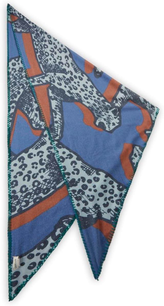 CODELLO Dreieckstuch mit Leo-Motiven Farbe blau