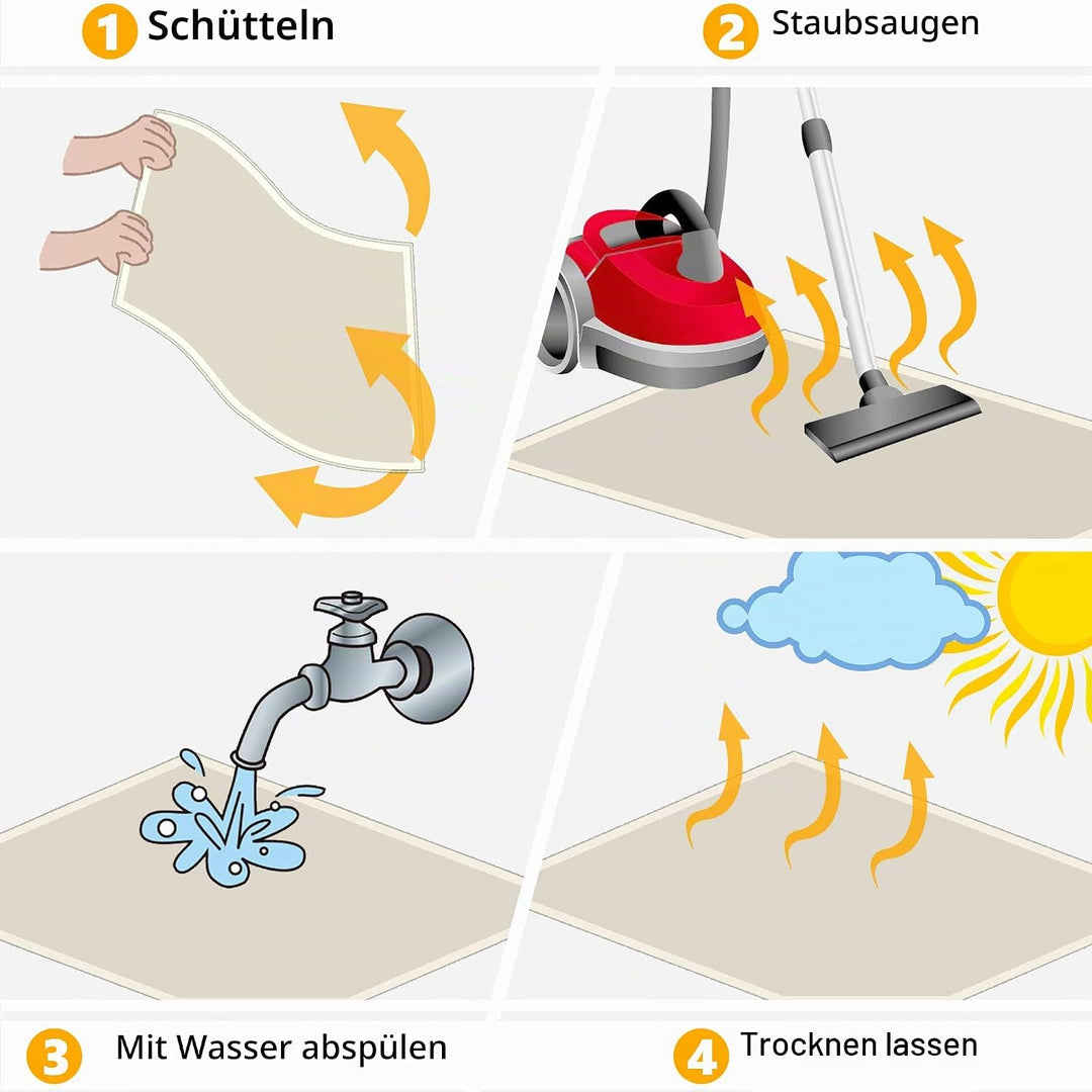 GadHome Fussmatte Beige Grau 90x120 cm | Eingangstürmatte wasserdicht waschbar strapazierfähiger Sch