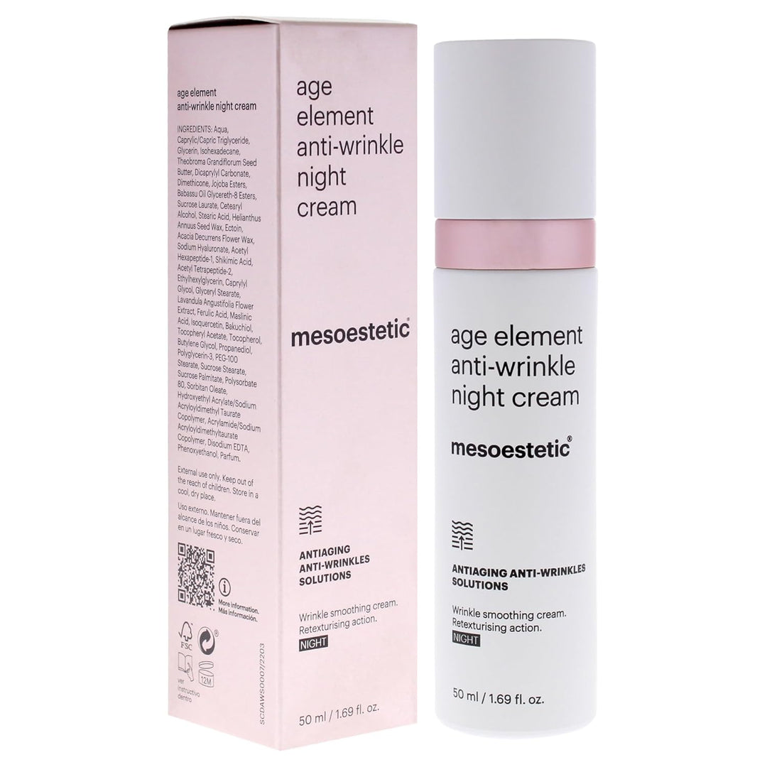 Mesoestetic - Age Element – Anti-Wrinkle Night Cream – 50 ml, Unparfümiert 50.7 ml (1er Pack)