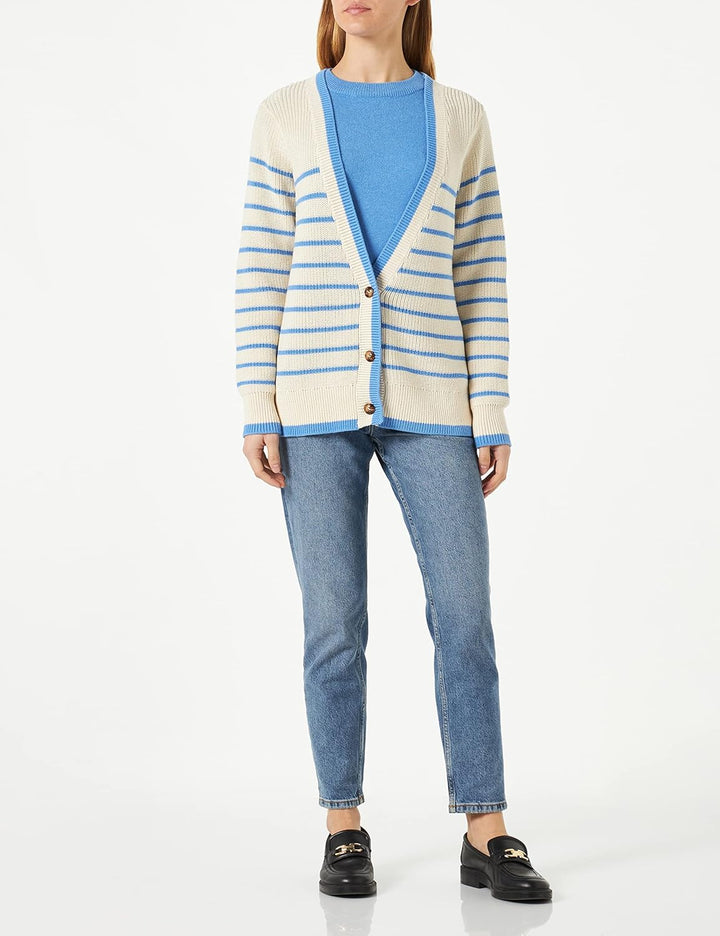 SOYACONCEPT Damen Strickjacke, Hellblau Kombi