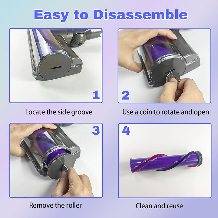 Bürste kompatibel für Dyson V7 V8 V10 V11 V15 Staubsauger, Bodenbürste Ersatzteile Bürstenkopf mit D