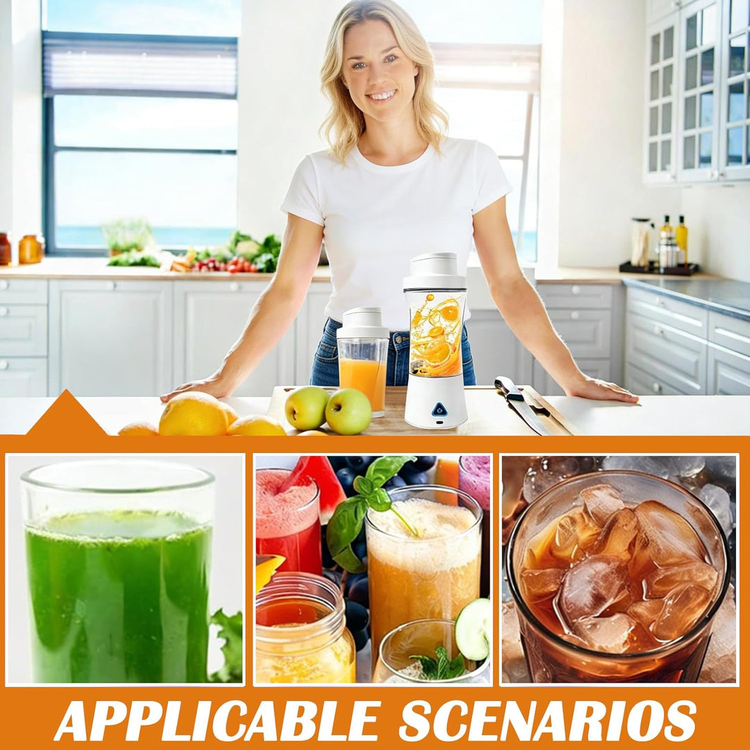 Smoothie Maker to Go, 700ml Elektrischer USB-Entsafter, Mini-Standmixer Und Smoothie-Maker Mit Sechs