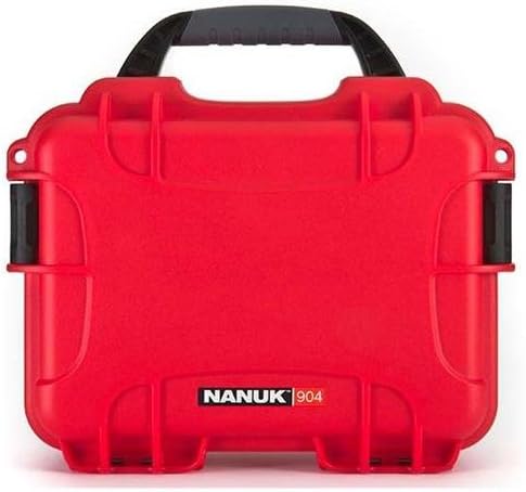 Nanuk 904 Wasserdichter Hartschalenkoffer Mit Plüschschaumeinlage - Rot Etui Würfelförmiger Schaumst
