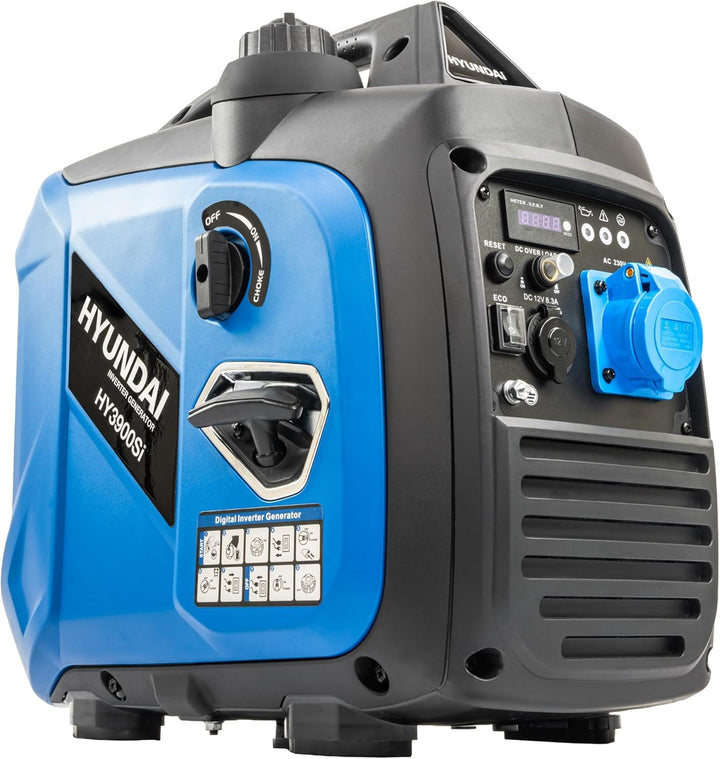 Hyundai Inverter-Generator, 3300 W/3 kW, kontinuierlich, Benzin, leise, reine Sinuswelle, Steckdose