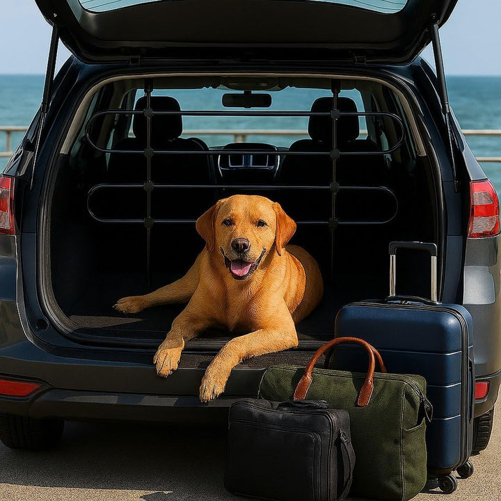 Start Kofferraumtrenngitter für Hunde, höhen- und breitenverstellbar, sicher für den Transport von H