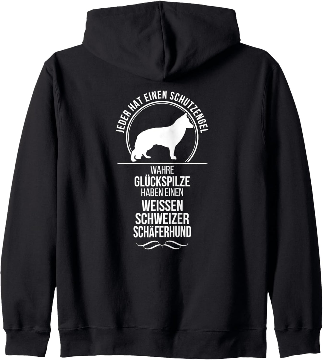 Weisser Schweizer Schäferhund Schutzengel Hunde Hundespruch Kapuzenjacke