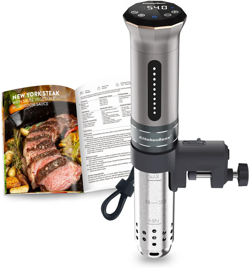 KitchenBoss Sous Vide Stick 1100W： IPX7 Wasserdicht Sous Vide Garer, Immersion Tauchzikulator mit LE