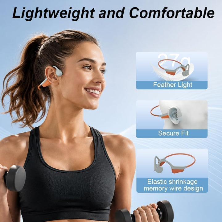 Knochenschall Kopfhörer, Open Ear Kopfhörer Kabellos 14 Stunden Akkulaufzeit, Bone Conduction Headph