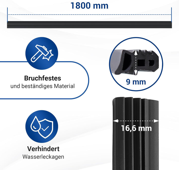 VIOKS Gummi Türdichtung Ersatz für Bosch Siеmens 488143 00488143 Dichtgummi Dichtung Spülmaschine Gu