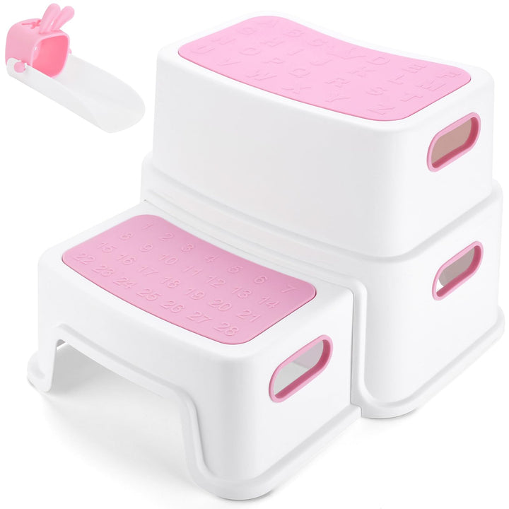 Tritthocker Kinder,Tritthocker für Kinder 2 Stufen,Robuster Hocker Zweistufiger Tritthocker für Bade