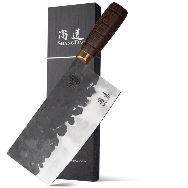 SHANGDAO Hackmesser, 19 cm Hochleistungs Rasiermesserscharfes Metzger Hackmesser Küchenmesser, Hackm