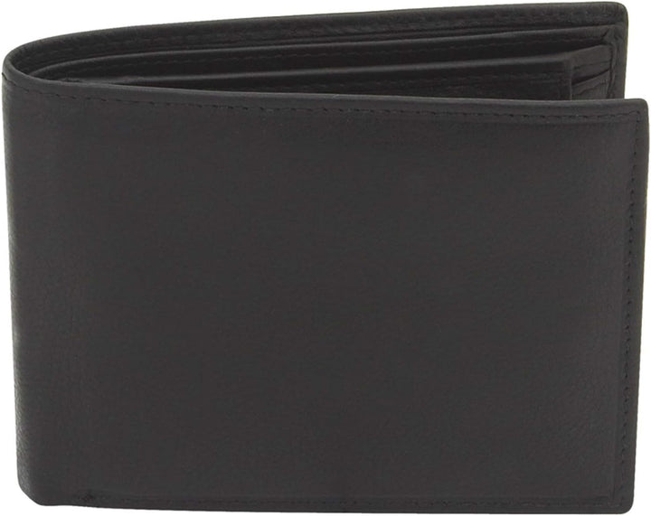 Friedrich|23, Herren Geldbeutel, Nappa Vollrindleder, Secret Line, 12,5 x 9,5 x 1,5 cm, Schwarz, 161