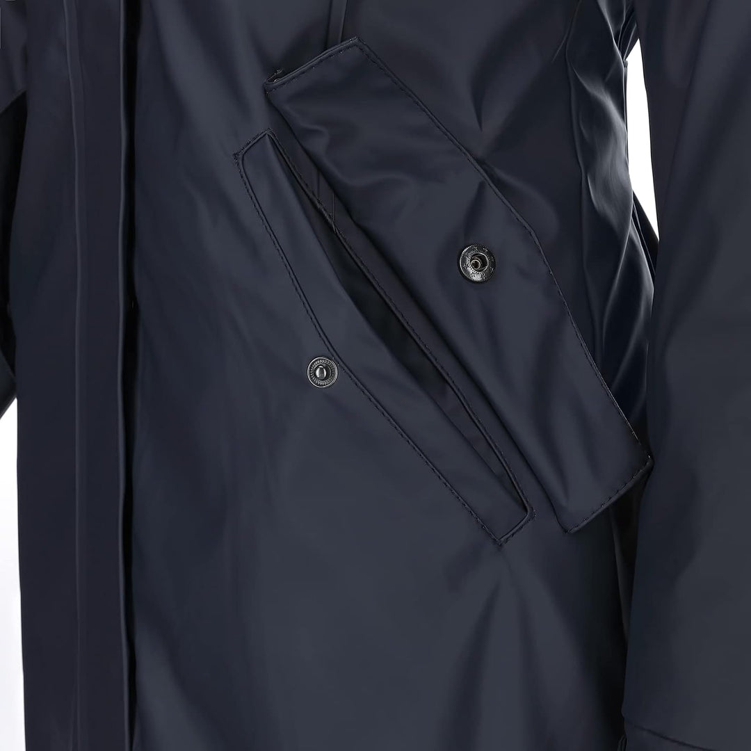 Dry Fashion Damen Regenmantel Malmö - Frauen Regenjacke Jacke mit Kapuze Lang Winddicht Wasserdicht